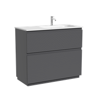 Тумба напольная SANCOS Folk Floor правая 995х445х850, c двумя ящиками оснащенными доводчиками, Grey soft, арт. арт-FL100FRGS — фото 3, Тумбы под раковину