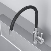 F85B07602 X-Joy S, смеситель для кухни с гибким изливом, черный/хром — фото 6, Смесители для кухни