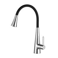 Смеситель для кухни с гибким изливом и режимом "душ" Rose , хром арт-R213 — фото 1, Смесители для кухни