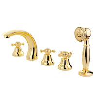 PRESTIGE См-ль на борт ванны, на 5 отв., золото 31610 — фото 2, Смесители на борт ванны