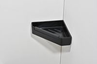 Товар: AQ4976MB угловая полка для душа со стеклоочистителем, матовый черный - фото 2 AQ4976MB угловая полка для душа со стеклоочистителем, матовый черный — фото 2, Полки для ванной и душа