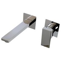 KVANT См-ль д/раковины моноком. скрытого монтажа настенный, хром арт-32446 — фото 3, Смесители для раковины