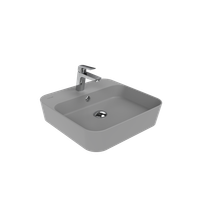 CREAVIT Раковина мебельная (45 см) ХОЛОДНЫЙ СЕРЫЙ МАТОВЫЙ арт-LP046-00CG00E-0000 — фото 1, Раковины накладные