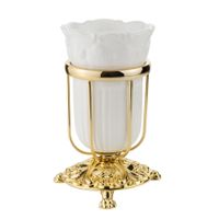 ELISABETTA Cтакан настольный, керамика/золото арт-17053 — фото 1, Стаканы для зубных щеток