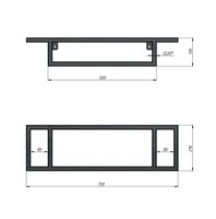 Товар: Консоль подвесная "МЕТРИС-50 см" черная с прав. и лев. полотенцедержателем (ум. Модуль-50) 105003 - фото 2 Консоль подвесная "МЕТРИС-50 см" черная с прав. и лев. полотенцедержателем (ум. Модуль-50) 105003 — фото 2, Консоли для раковины