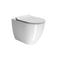 унитаз приставной PURA безободковый с водоворотной системой смыва Swirlflush фаянсовый белый арт-881011 — фото 1, Приставные унитазы