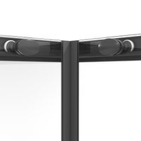 Душевое ограждение Niagara Nova NG-6828-34ВLACK (80х80х195) квадрат,черный матовый,двери раздвижные,стекло прозрачное,1 место NG-6828-34BLACK — фото 9, Квадратные душевые уголки