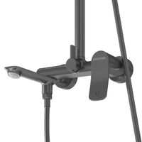 Душевая стойка Grossman Advans с верхним душем,ручной лейкой и смесителем,графит сатиновый,1 место арт-500.K35.09.420 — фото 6, Душевые стойки