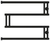 Полотенцесушитель водяной Сунержа High-Tech+ model "M" 500х650 Матовый чёрный арт-31-4050-5065 — фото 1, Водяные полотенцесушители