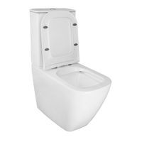 Унитаз-компакт Azario MIRADA S 385х620х920 напольный, безободковый в комплекте с бачком и сиденьем микролифт, белый арт-AZ-1288A — фото 2, Напольные унитазы