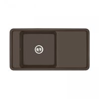 Мойка для кухни Беллис 97 970x510x250 мм, прямоуг., кофе 1A725132BS280 — фото 1, Кухонные мойки