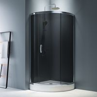 W83UG-315-090CG Like Solo Slide Стекла для душ. ограждения 90x90x200, стекло тонированное, проф хром — фото 3, Душевые кабины и ограждения