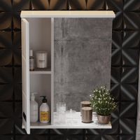 Зеркало-шкаф Onika Балтика Black 58.01 LED-светильник, левосторонний, белый арт-205848 — фото 2, Зеркальные шкафы в ванную