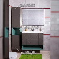 Комплект мебели для ванной Бриклаер КРИСТАЛЛ 90Z, графит/муссон — фото 5, Комплекты мебели для ванной