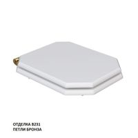 сиденье для унитаза TEMPO-47 с механизмом плавного закрывания, бронза KFe-47B-B231 — фото 1, Сиденья для унитаза