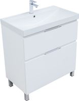 Тумба с раковиной Aquanet Алвита new 80 (Flat) напольная 2 ящ. цв. белый матовый арт-00345679 — фото 9, Тумбы с раковиной