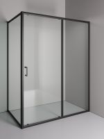 Товар: Orange душевой уголок без поддона с раздвижной дверкой, матовый черный арт-E23-15090TB - фото 4 Orange душевой уголок без поддона с раздвижной дверкой, матовый черный арт-E23-15090TB — фото 4, Прямоугольные душевые уголки