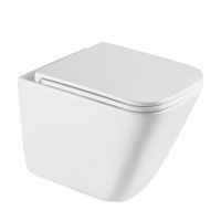 Унитаз ABBER Rechteck AC1219TC подвесной белый, безободковый, смыв торнадо, с закрытым дном — фото 1, Подвесные унитазы