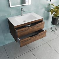 База под раковину Chiara 2D 800 подвесная, 2 выкатных ящика soft-close, С.Oak арт-VMC-2C2800CO — фото 6, Тумбы под раковину