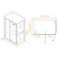 Душевой уголок RGW PA-44-1 (PA-02 + Z-060-1) 1200x800 410844128-011 — фото 1, Прямоугольные душевые уголки