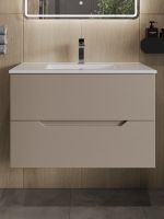 Orange Line тумба с раковиной подвесная, латте матовый арт-Li-70TuL+Ra — фото 3, Тумбы с раковиной