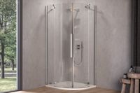 POLARIS R - 90x90 - BLACK PROFILE - TRANSPARENT арт-515390 — фото 1, Душевые уголки