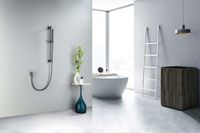 AQ2012BGM ЕВРОПА душевой гарнитур 1jet 65 см, оружейная сталь — фото 5, Душевые гарнитуры на штанге