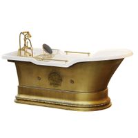 IMPERO PODIUM Ванна 180x87хH76 см. бронза, подиум бронза, слив/перелив бронза + 2 дек." MIGLIORE" 26173 — фото 1, Ванны