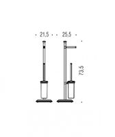 Стойка COLOMBO DESIGN PORTOFINO B3218 напольная с держателем туалетной бумаги и ершиком цвет хром — фото 1, Ершики для унитаза