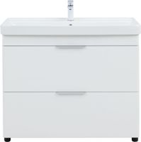 Товар: Тумба с раковиной Aquanet Ирис new 100 напольная 2 ящ. цв.белый глянец 00342096 - фото 9 Тумба с раковиной Aquanet Ирис new 100 напольная 2 ящ. цв.белый глянец 00342096 — фото 9, Тумбы с раковиной