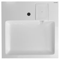 Товар: Раковина Azario Slim NEW 600х600х100 литьевой мрамор, сифон в комплекте, белая арт-CS00086608 - фото 7 Раковина Azario Slim NEW 600х600х100 литьевой мрамор, сифон в комплекте, белая арт-CS00086608 — фото 7, Раковины на стиральную машину