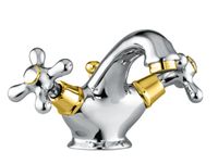 Смеситель для раковины Fiore MARGOT , хром/золото арт-26CO0622 — фото 1, Смесители для раковины