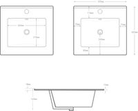 Раковина Aquanet Flat 50 белая 00303190 — фото 7, Раковины встраиваемые сверху