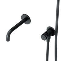 FB85A3RH32 X-Joy, набор: встроеный см-ль, излив, верхний душ 220 мм, ручн.душ, черный — фото 7, Встраиваемые душевые комплекты