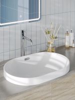 Agger Раковина встраиваемая санфарфор, белый глянец арт-ASB02600 — фото 2, Раковины встраиваемые снизу