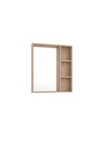 Зеркало "ФЛАЙ-60 см" универсальное дуб сонома 206001 — фото 1, Зеркала в ванную комнату