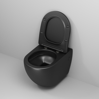 Товар: Унитаз подвесной Grossman GR-4411BMSQ (520х360х375) безободковый,смыв торнадо,черный матовый с тонкой крышкой,микролифт,1 место - фото 3 Унитаз подвесной Grossman GR-4411BMSQ (520х360х375) безободковый,смыв торнадо,черный матовый с тонкой крышкой,микролифт,1 место — фото 3, Подвесные унитазы