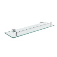 Полка стеклянная Rose RG1719, хром — фото 1, Полки для ванной и душа