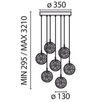 Подвесной светильник Maytoni арт-MOD254PL-07BS — фото 6, Подвесные светильники