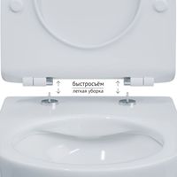 Унитаз BERGES подвесной PUMA XL Rimless 55 см, сиденье дюропласт Toma Slim SO, микролифт, быстросъем арт-082126 — фото 4, Подвесные унитазы