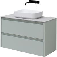 Тумба под раковину Allen Brau Fantasy 100 папирус матовый арт-1.11003.PWM — фото 2, Тумбы под раковину