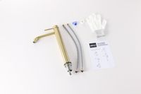 Смеситель ABBER Wasser Kreis 316 для накладной раковины, золото брашированное арт-AF8111BG-L — фото 2, Смесители для раковины