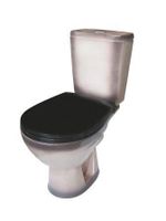 СОЛО Унитаз-компакт горизонт. вып., 2-х режим. арм. "Уклад", сид. полипр. "Уклад", черный, ROSA Вн УнБ60 — фото 1, Напольные унитазы