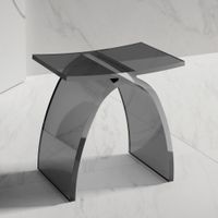 Стульчик для ванной прозрачный ABBER Kristall AT1739Onyx черный — фото 1, Сиденья