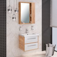 Зеркальный шкаф MELBOURNE 60 /универсальный/дуб/AQUA DE MARCO 1060WCMEL/V.2.0 — фото 8, Зеркальные шкафы в ванную