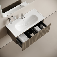 Товар: Тумба подвесная SANCOS Code 990х453х400, c одним ящиком оснащенным доводчиками, цвет серо- бежевый , арт. CD100GB - фото 2 Тумба подвесная SANCOS Code 990х453х400, c одним ящиком оснащенным доводчиками, цвет серо- бежевый , арт. CD100GB — фото 2, Тумбы под раковину