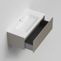 Тумба под раковину подвесная La Fenice Terra , бежевая арт-FNC-01-TER-C-100 — фото 4, Тумбы под раковину