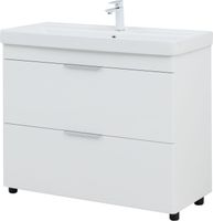 Товар: Тумба с раковиной Aquanet Ирис new 100 напольная 2 ящ. цв.белый глянец 00342096 - фото 10 Тумба с раковиной Aquanet Ирис new 100 напольная 2 ящ. цв.белый глянец 00342096 — фото 10, Тумбы с раковиной