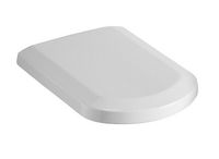 Сиденье для унитаза, Villeroy&Boch, Sentique, с крышкой, ширина, мм-375, глубина, мм-540, высота, мм-30, тип шарниров-SoftClose, Quick Release, материал шарниров-нержавеющая сталь, цвет шарниров-хром, цвет-альпийский белый 98M8S101 — фото 1, Сиденья для унитаза