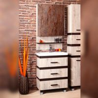 Комплект мебели для ванной Бриклаер ТЕХАС 60, кантри/венге — фото 1, Комплекты мебели для ванной